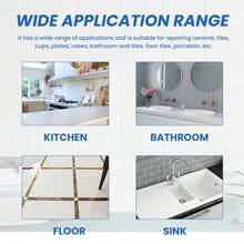 Ceramic Tile Repair Glue, Bathtub Marble Furniture Floor Tile Toilet Crack Filler Adhesive - A - View 6
