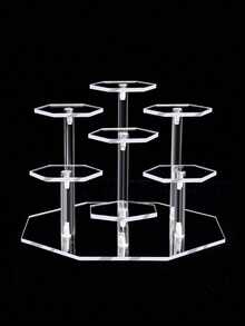 Transparent Acrylic Cake Stand, Wedding Party Birthday Dessert Display Holder, Baking Rack - Clear - View 4