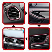 Car Interior Moulding Trim Strips, Red Interior Car Accessories Women Men Universal Decoration Pinstriping Filler Insert Strips With Installing For Dashboard Vent Decorative (16.4ft) - A - 查看 5