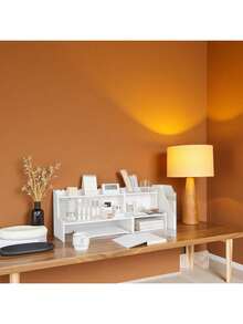 1pc Multi-Layer Desktop Storage Rack - PVC Foam Board Organizer, Suitable For Cables, Pens Etc., Home Organization, Applicable For Desk, Office, Vanity, Bedroom, Home, Dorm And School - Multicolor - View 6