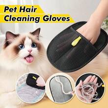 1pc Reusable Anti-Static Pet Grooming Glove, Double-Sided Design, Easy To Remove Pet Hair From Carpets, Sofas, Pet Beds, Cat Trees, Furniture, Clothes, And Bedding - Multicolor - View 1