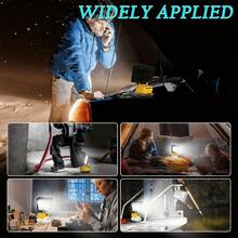 Outdoor Wireless LED Work Light (Battery Not Included, Light Fixture Only), 6-Inch Outdoor Ambient Light, DCB 205 Lithium Battery Compatible Only, High-Brightness Emergency Floodlight, With Dual USB Ports And Two-Level Brightness Adjustment, Portable Handheld Light, Compatible With Smartphones/Tablets, An Essential Choice For Outdoor Adventurers, Car Accessory Enthusiasts, And As A Gift. - Đèn làm việc LED không dây ngoài trời - Xem 5