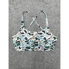 This Is A One-Piece Women's Camouflage Backless Push-Up Bra With Soft Cups, Shockproof Sports Vest, Camouflage Vest, Thin Shoulder Strap Design, Beautiful Back Design, Providing A Lifting Effect And Preventing Sagging, Suitable For Everyday Wear And Casual Wear. - 橄欖綠 - 查看 7
