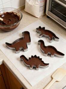 4pcs/Set Stainless Steel Dinosaur Shaped Cookie Cutters, Home Baking Molds For Cookies, Chocolate, Cake - View 7