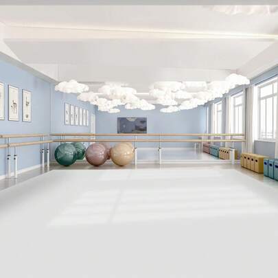 Dance Floor, 6.6x23ft Dance Floor Roll, 0.06in Thick PVC Vinyl Dance Floor, Black/White Reversible Portable Dance Floor, Non-Slip Dance Flooring, Ballet Dance Floor For Jazz, Pop, Lyrical Style