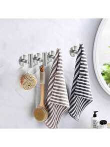Móc treo đồ nhà tắm bằng thép không gỉ, không cần khoan. Móc treo khăn phù hợp với phòng tắm, nhà bếp, phòng thay đồ, áo choàng tắm và các loại quần áo khác hiện đại. Móc treo tường tự dính phù hợp cho phòng tắm, khách sạn, nhà để xe, hồ bơi và các phụ kiện phòng tắm cũng như đồ nội thất gia đình khác. - Nhiều màu - Xem 6