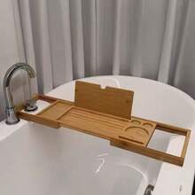1 chiếc, khay tắm bằng tre có thể điều chỉnh kích thước từ 52,1cm-78,5cm - Kệ mở rộng, dễ lắp đặt, lý tưởng để đựng đồ dùng và vật dụng cần thiết trong phòng tắm, món quà tân gia hoàn hảo. - A - Xem 6