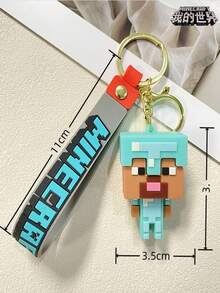 Minecraft 1pc  3D Sandbox Game Keychain,  Couple Keychain Bag Pendant - Multicolor - View 4