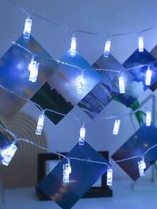1pc Room Wall Decor Photo Clip LED String Lights, Girls Bedroom Wall Decor Light, Couple Anniversary Wedding Birthday Party Decoration Light - Transparent - View 15