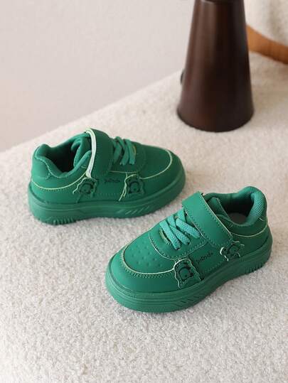 Children's Shoes, Kids Hook And Loop Sneakers, Spring/Autumn New Boys' Sports Shoes, White Soft Sole, Kindergarten & Elementary School Students, Children's Casual Shoes