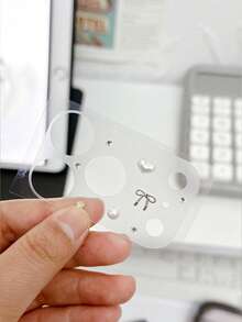 可爱3D蝴蝶结水晶透明相机镜头保护膜，兼容 17 Pro Max/17 Pro，玻璃镜头保护膜，适用于日常、办公室、家庭使用，防水防震防摔防刮花。 - 彩色 - 查看 9