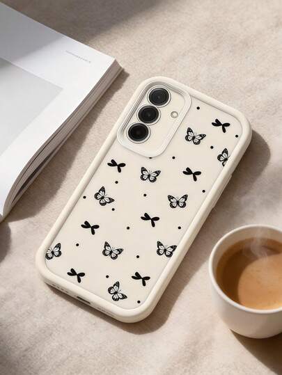 1 pieza Funda de silicona suave para teléfono con diseño de lunares inspirado en la dopamina, diseño minimalista, estilo de dibujos animados lindo, protección perfecta para Honor X7/Galaxy A56 5G/Smart 8/Hot 40/Transsion Spark 30C/Spark Go 2024/Note 14 5G/Moto E22/E22i/A54
