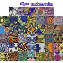 50pcs Pre-Cut African Wax Print Fabric Patches, 3.9*3.9 Inches Each, Suitable For Sewing Patchwork Craft Projects, Sewing Supplies And Decor - Variant - View 2