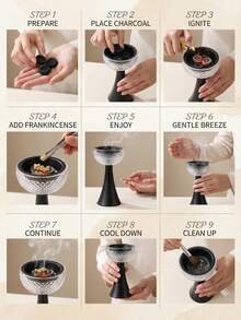 一套1个极简金属香炉，现代简约风格创意香炉。可用于家居装饰、卧室、客厅（作为中心装饰品）、办公室、瑜伽馆和派对，营造优雅氛围。也可用于寺庙装饰。 - 彩色 - 查看 9