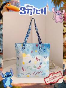 Disney 1 Túi vải canvas in hình Stitch chính hãng , túi đeo vai cỡ lớn dành cho nữ, túi mua sắm nhẹ, có thể tái sử dụng – Lý tưởng cho bé gái, thanh thiếu niên, người hâm mộ phim hoạt hình, hoàn hảo cho việc đi lại hàng ngày, mua sắm tạp hóa, đưa đón con đi học, đi biển, tụ họp ngày lễ, chuẩn bị cho năm học mới. - DHF52264-ST - Xem 8