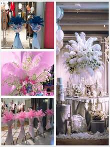 10pcs/Pack 15-20cm/6-8in Artificial Ostrich Feathers, Suitable For Crafts, Wedding Party Decor, Handmade, Desktop Decoration, Large DIY Feathers - A - View 7