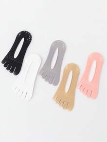 5 pares de calcetines invisibles de mujer para el verano, de malla transpirable y silicona antideslizante - Multicolor - Ver 11