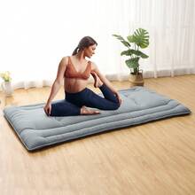 Foldable Floor Mattress, Japanese-Style Roll-Up Foam Sleeping Mat, Space-Saving Tatami Floor Bed for Living Room or Bedroom - Gris claro TWIN (99*203cm) EE. UU. - Ver 1