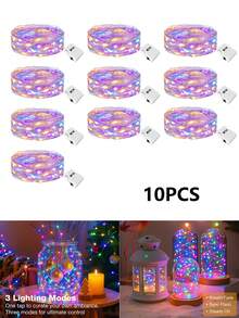 Dây đèn LED trang trí dài 1m/3m/5m, dùng pin, thích hợp cho đám cưới, tiệc tùng, phòng ngủ, trang trí bó hoa, trang trí ngoài trời, chiếu sáng tạo không khí, trang trí Giáng sinh và Ngày của Mẹ. - Nhiều màu - Xem 27