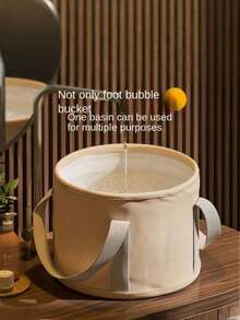 Bồn ngâm chân mini gấp gọn di động, làm từ vải nhiệt 5 lớp dày, lớp ngoài bằng canvas chống thấm nước chống mài mòn + lớp trong chống rò rỉ thân thiện với da, bền bỉ và giữ nhiệt tốt - Xem 4
