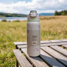 OwalaalawO 保溫不鏽鋼水壺 32 Oz 防漏運動水壺，附雙功能飲用口、翻蓋吸管與寬口設計，可保冷 24 小時，適合健身、旅行與日常使用 - 彩色 - 查看 5
