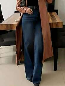 Sang trọng & Thanh lịch; Quần jean nữ denim dáng ôm, co giãn, có túi, thích hợp cho kỳ nghỉ, mọi mùa. - Rửa tối - Xem 6