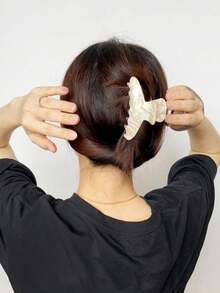 1个女士醋酸纤维简约百搭半圆形经典多功能发夹，时尚优雅极简高端发饰 - 彩色 - 查看 5