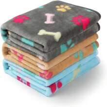3pcs Fluffy Premium Fleece Pet Blanket, Flannel Paw Print Throw - 76*104cm - View 6