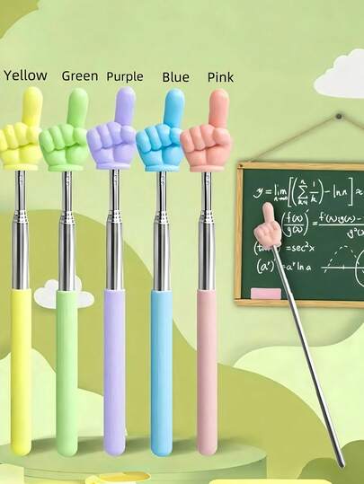 Extendable Finger Reading Pointer, Stretchable Finger Pointer, Retractable Finger Pointer, Teacher's Extendable Finger Pen For Classroom Whiteboard Demonstration, Birthday Gift For Teachers And Moms, Home & Reading Supplies, Back To School Essentials