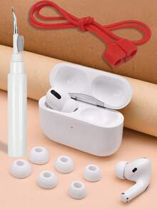 Magnetic Silicone Anti-Lost Strap, Durable, Sweat-Proof, Non-Slip Sports Bluetooth Earphone Anti-Lost Strap, Earphone Cleaning Brush, Earphone Covers - Multicolor - View 11