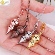 1pc Spiritual Metal Dowsing Pendant For Divination Double Rouds Copper Pendulo Radiestesia Healing Pendule Esoterics H089 - Pendulum - View 5
