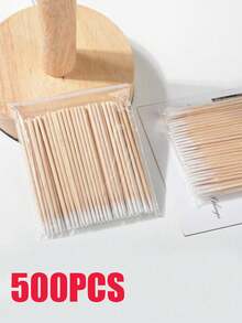 1000pcs Premium Micro Cleaning Swabs - Gentle Cleaning For Nails, Cosmetics, Ears, And Makeup/Eyelash Extension Tools - Bulk Pack With Wooden Stems - Multicolor - View 9