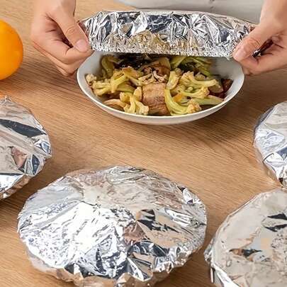 20/10/5个装可重复使用铝箔食品保鲜袋，保温袋，食品储存袋，食品保鲜袋，厨房收纳袋，家用塑料包装袋，接触式，剩菜储存袋，厨房食品保温保鲜袋，适用于碗碟餐具，保持食物温暖、新鲜、防尘，食品保鲜设备