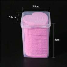 Heart-Shaped Nail Polish Remover Pads, Nail Polish Remover Pads, Eyelash Glue Remover Pads, Nail Polish Bottle Mouth Remover Pads, Manicure Tools Suitable For Nail Salons And Eyelash Beauty Salons. - Pink - View 9
