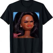 Angry Disgusted Black Doll Face Meme Reaction Meme Funny T-Shirt - màu đen - Xem 1