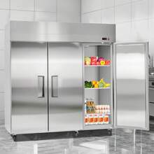 Commercial Reach-In Refrigerator 72" W, 52 Cu.Ft Stainless Steel Upright Refrigerator With Three Doors, Auto-Defrost, 9 Adjustable Shelves, 32 To 50℉ Temp Control, UL Certified - Triple-door Refrigerator - View 9