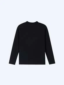 Annil 新款春季儿童服装男女童立领长袖针织衫 - 黑色 - 查看 3