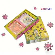 一套器官移植主题棋盘游戏，成人休闲聚会卡牌游戏，家庭聚会互动桌面游戏，3种语言游戏说明（西班牙语、英语、法语），节日礼物，游戏礼品！ - 彩色 - 查看 8