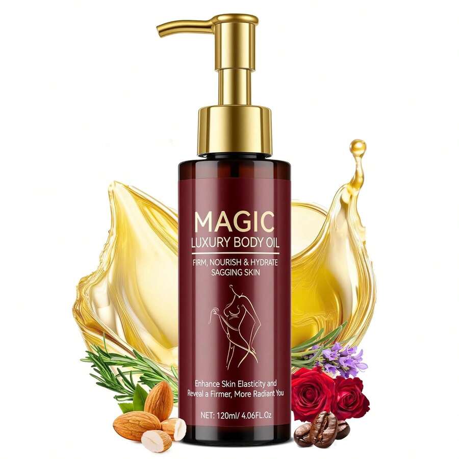 Body Firming Oil – Nourishing & Hydrating Dry Oil With Vitamin E & Natural Oils, Fast-Absorbing Serum For Crepe Skin, Helps Improve Elasticity & Smooth Skin Appearance, Full Body Care, 120ML - Shea Butter - View 1