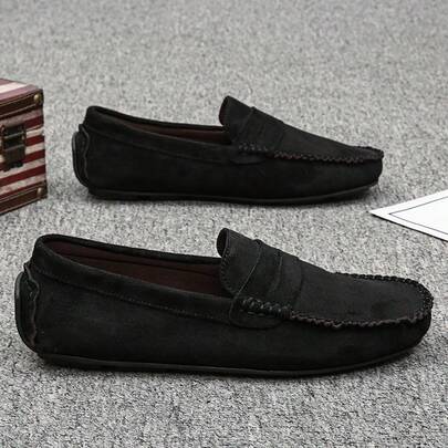 2026 New Breathable Handmade Loafers, Slip-On Slouchy Shoes, Korean Style British Soft Sole Casual Shoes For Men