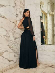 Bridesmaid Dresses - Black With Shine - View 5