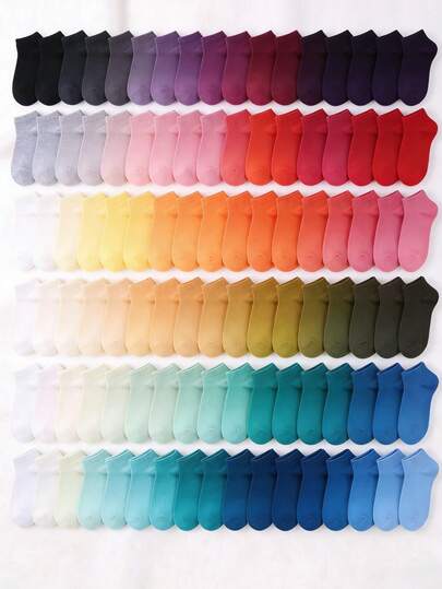 10 Pairs Children's Spring Summer Multicolor Low Cut Socks, Thin Breathable Shallow Mouth Short Socks, Random Colors