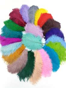 10pcs/Pack 15-20cm/6-8in Artificial Ostrich Feathers, Suitable For Crafts, Wedding Party Decor, Handmade, Desktop Decoration, Large DIY Feathers - A - View 9