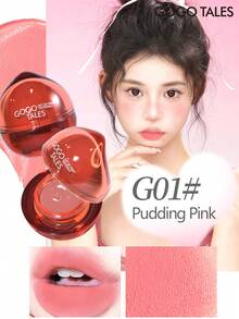 GOGO TALES GOGOTALES 三合一唇泥、腮红和眼影，滋润哑光质地，丝绒哑光唇彩和唇泥，低饱和度裸妆唇膏 - G01# Pudding Pink - 查看 6