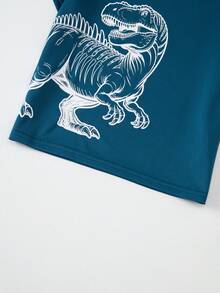 4pcs/Set Boys/Girls Dinosaur Print Short Sleeve T-Shirt And Shorts Outfit, Lightweight Casual Daily Wear, Suitable For 4-12 Years Old, Summer - Multicolor - View 6