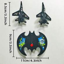Kids Fighter Jet Launcher Toy, Plastic Outdoor Play, Perfect Choice For Boys, Fighter Jet Outdoor Play, Great For Halloween & Christmas Gifts - Blue - View 10