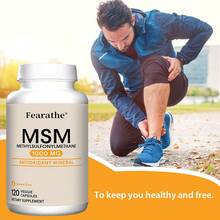 Fearathe Methylsulfonylmethane Capsules - 1000 Mg Methylsulfonylmethane (MSM) Per Serving - Supports Bone And Joint Health - 120 Capsules - 1 chai - Xem 3