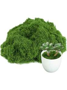120克/50克/30克/10克人造绿苔，适用于室内盆栽植物，可悬挂于室内外花园、门廊、窗台、花箱、家庭婚礼、农舍、露台、窗户等处（婚礼鲜花、玫瑰、鲜花、人造花、人造植物、假花、假植物、母亲节礼物） - 彩色 - 查看 8