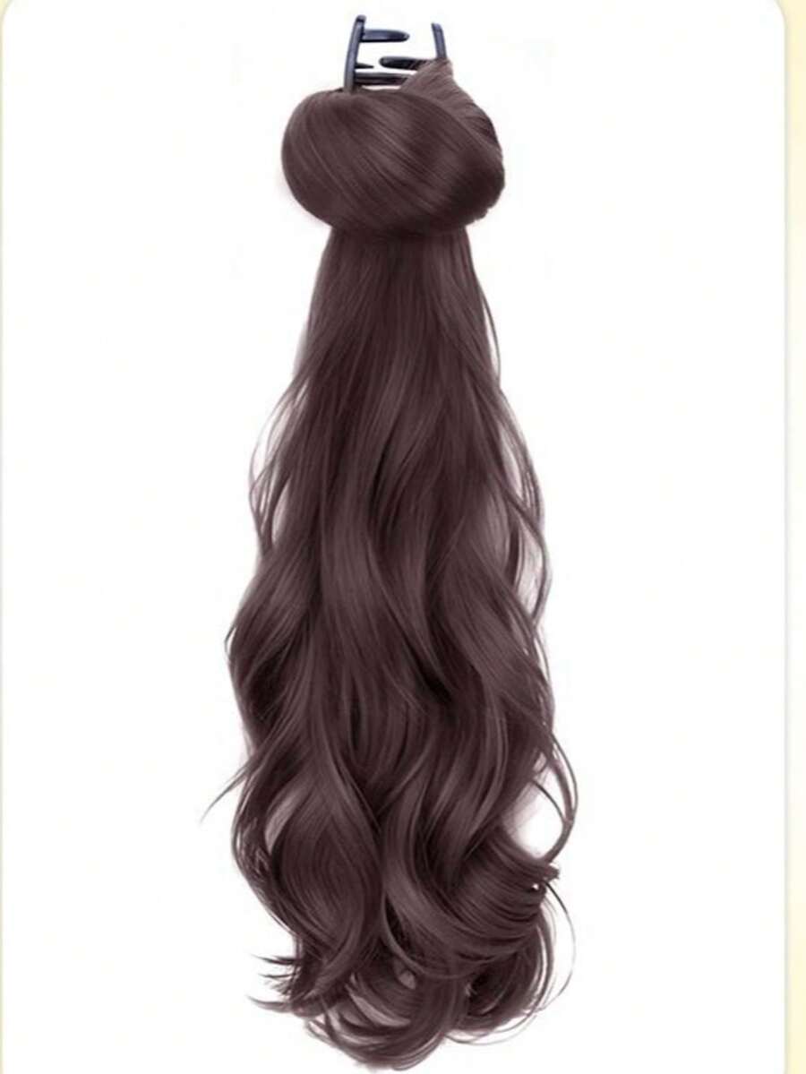 Korean Style Layered Curly Ponytail Clip-In Hair Extension, Natural Looking Synthetic Hair Ponytail HA2873 - Multicolor - View 1