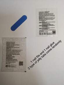 24pcs Medium-Long False Nails Set, White Ombre Nail Stickers, With 1pc Jelly Gel And 1pc Nail File, Suitable For Women And Girls Daily Wear - White - View 4